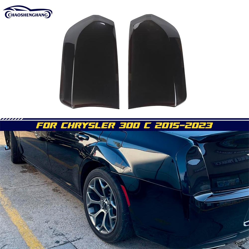 Smoked Tail Light Cover Trim for 2015-2023 Chrysler 300C 