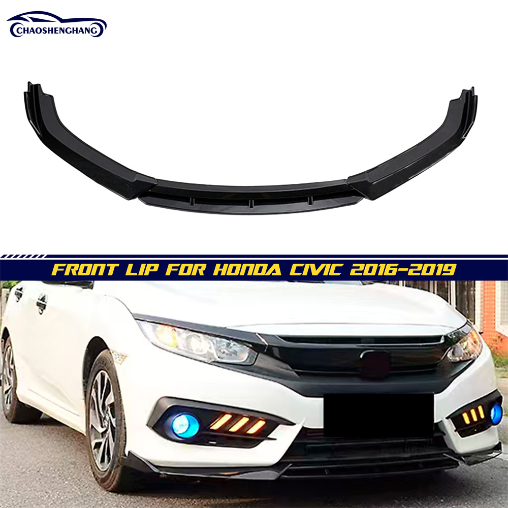 3Pcs / 4Pcs Front Bumper Spoiler Lip for  Honda Civic