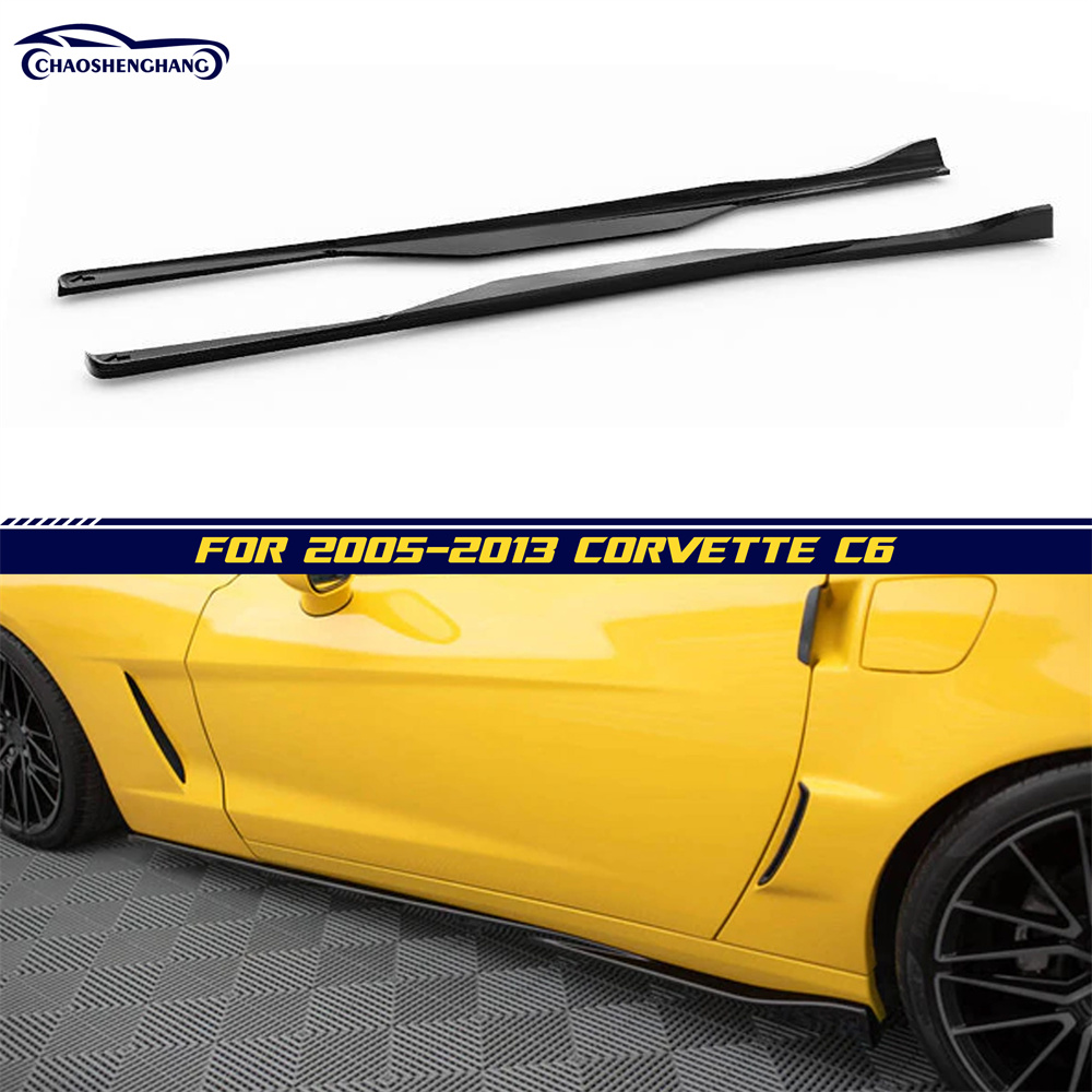 For 05-13 Chevy Corvette C6 Z06/Grand Sport/ZR1 /Zero6 Side Skirts