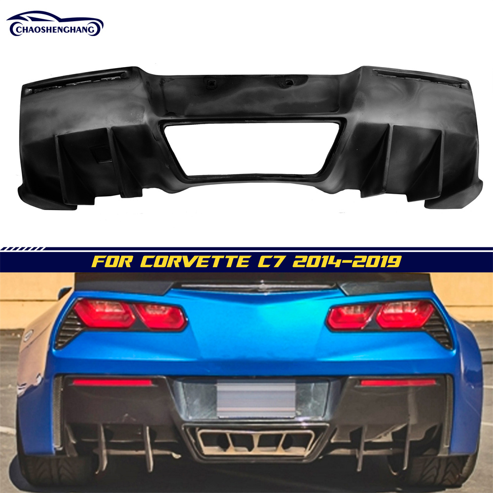 Fit For Corvette C7 Z51 Z06 Stingray 2014-2019 Rear Bumper Diffuser