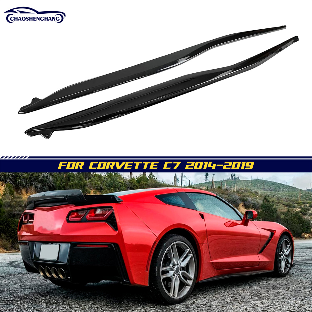 For 2014-2019 14-Up Corvette C7 Side Skirts Z06 Style
