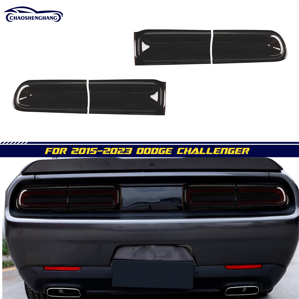 Smoked Tail Light Covers Rear Light Guards Exterior Accessories Compatible with Dodge Challenger 2015-2024