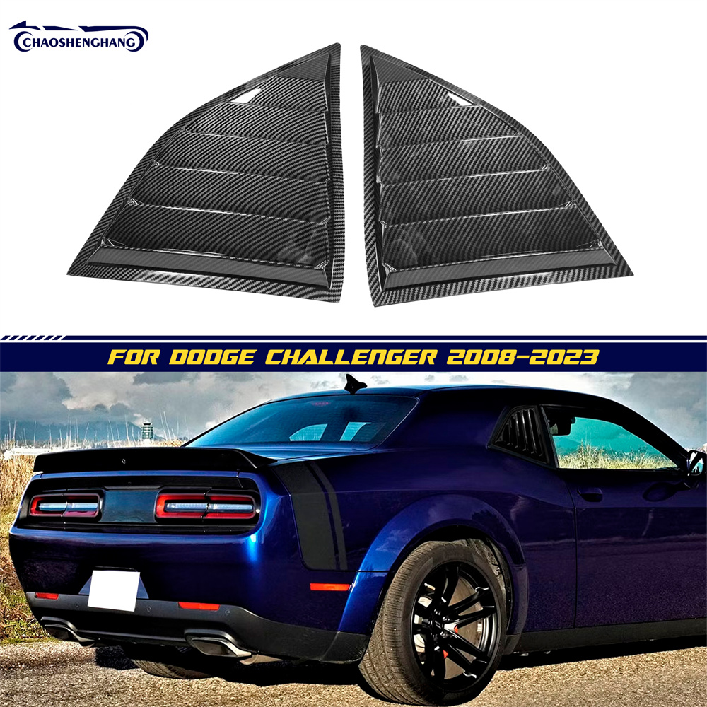 Car Side Window Louvers Shutter for Dodge Challenger 2008-2023 Rear Side Window Decoration