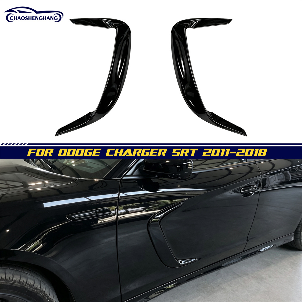 Dodge Charger SRT Hellcat RT SXT 2011-2023 Car ABS Door Sticker Decorative Covers Front Door Side Fenders Fin