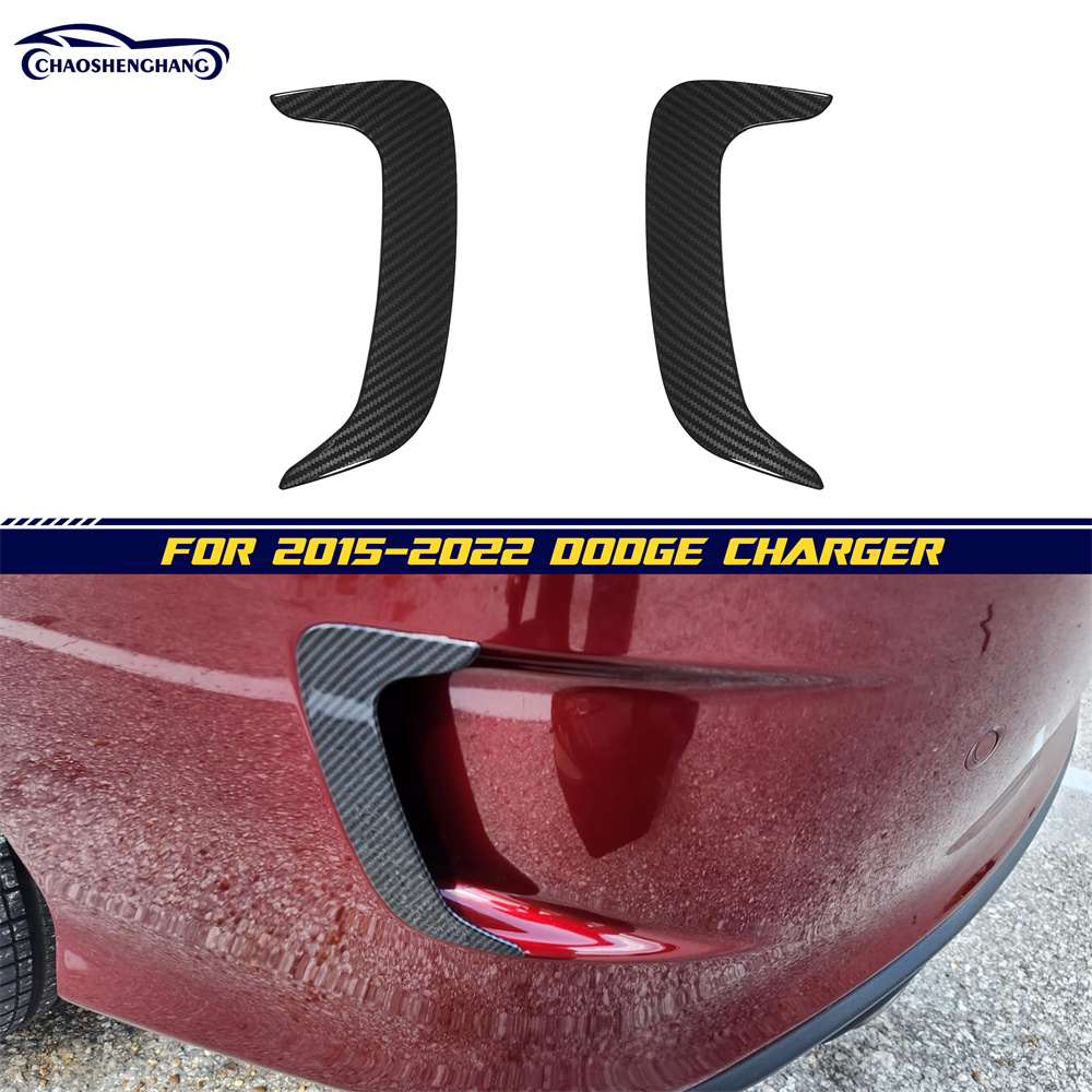 Rear Bumper Side Fin Air Vent Outlet Cover Trim For Dodge Charger GT R/T Daytona Scat Pack Hellcat 2015-2022 / Widebody Dodge Charger 2020-2023
