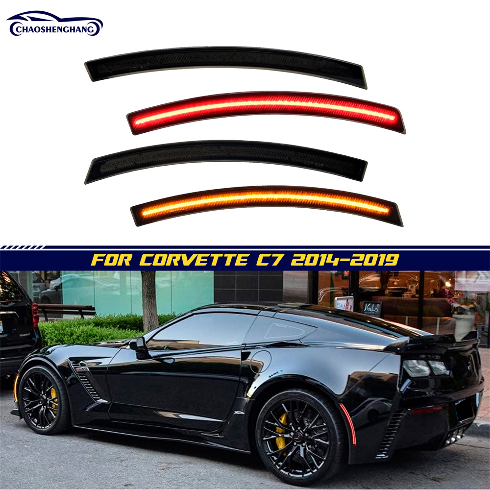 Front & Rear LED Side Marker Lights For 14-19 Chevy Corvette C7 Front & Rear LED Side Marker Lights For 14-19 Chevy Corvette C7