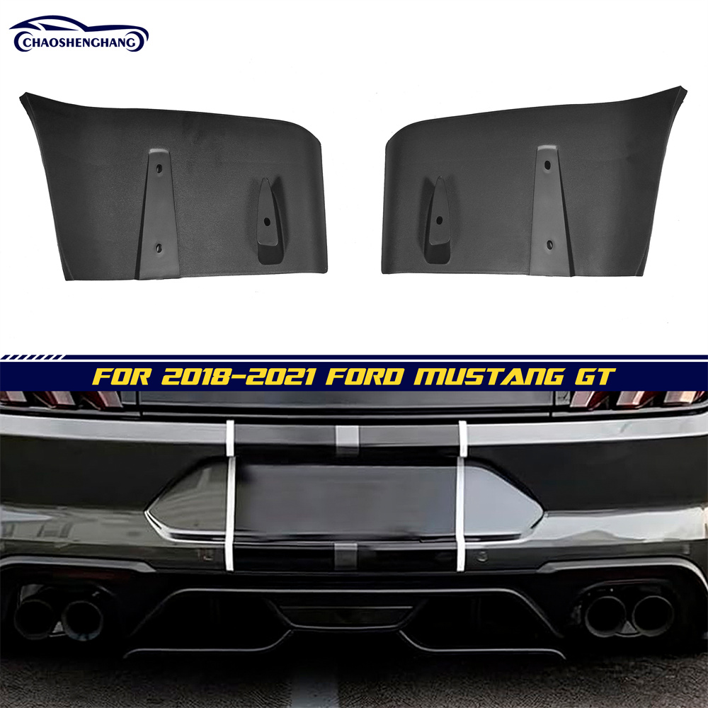 Rear Bumper Diffuser Valance Aero Foil Kit Compatible with 2018-2021 Ford Mustang GT