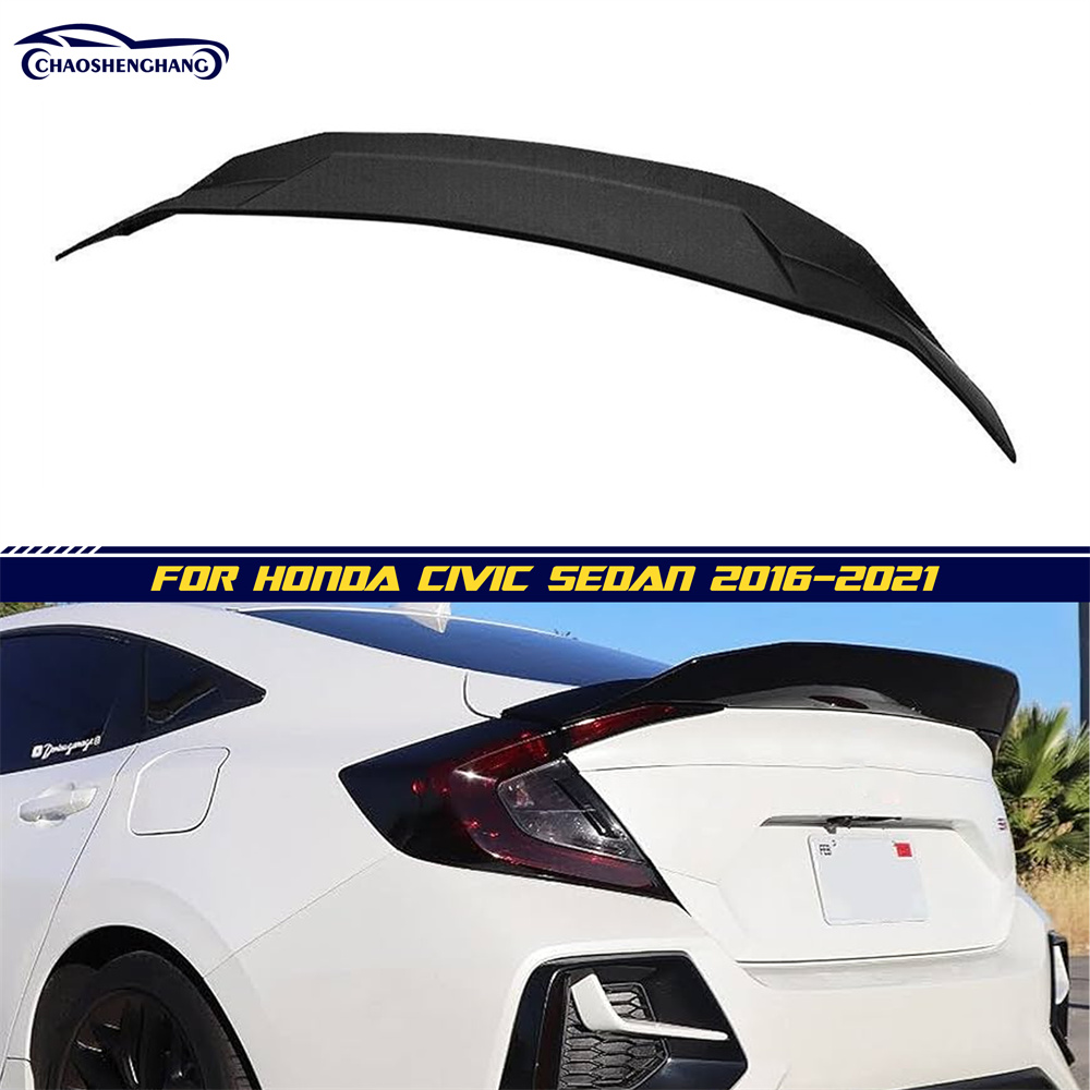 ABS Rear & Roof Trunk Spoiler Wing for Honda Civic