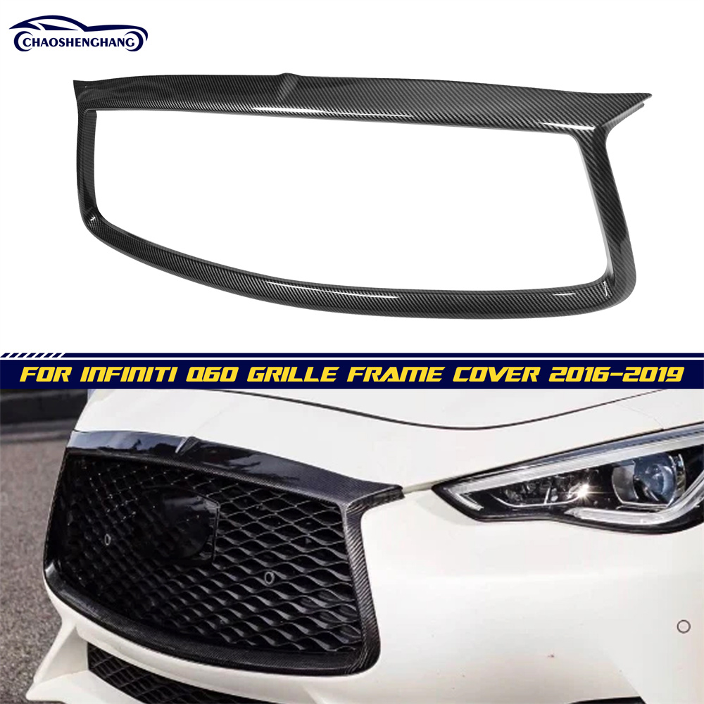 Front Grille Frame Cover Trim Overlay For Infiniti Q60 Coupe 2017-2022 Front Grille Frame Cover Trim Overlay For Infiniti Q60 Coupe 2017-2022